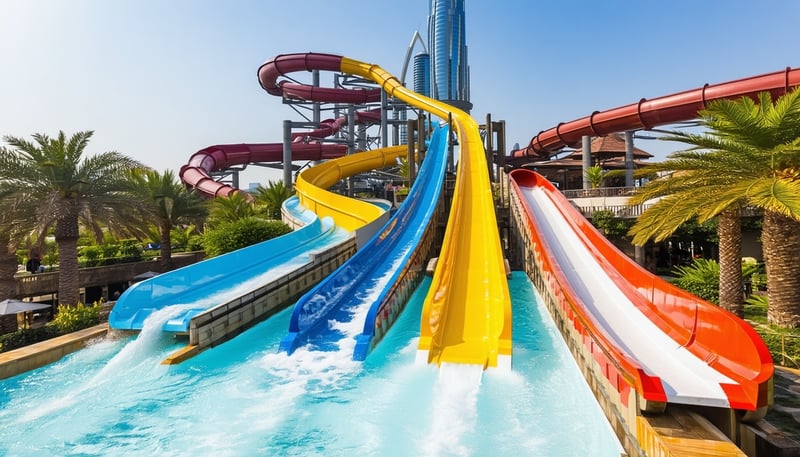 Aquaventure World Dubai waterpark with slides and attractions Aquaventure World Dubai waterpark with slides and attractions