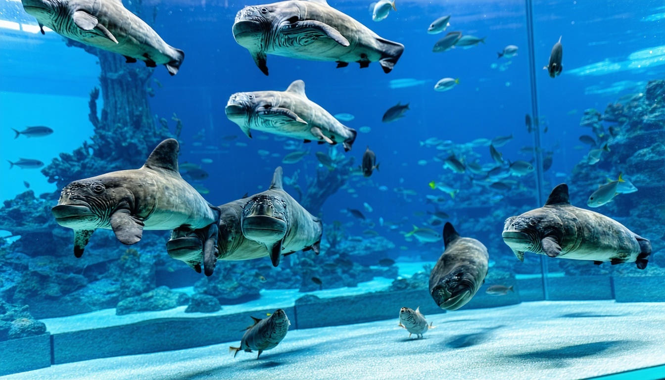Marine animal interaction at Aquaventure World Dubai